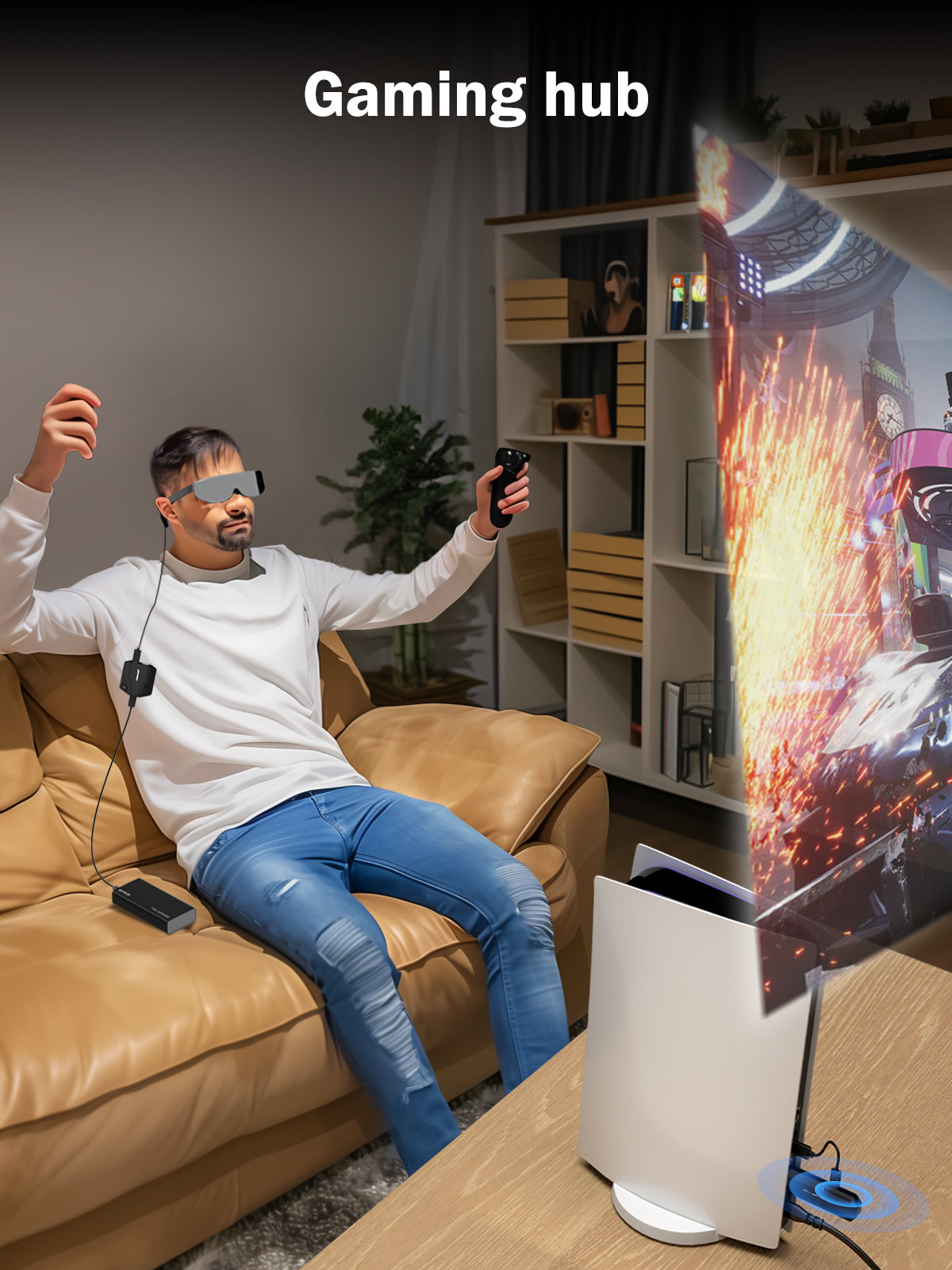 Lemorele P30 Wireless HDMI to USB-C Adapter AR glasses (like Nreal Air and Rokid Air), gaming consoles (such as PS4, PS5, Xbox), and portable gaming systems (like Switch and Steam Deck)