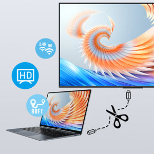 Lemorele P100 Lemorele HDMI Wireless Transmitter and Receiver,5G 2.4G HDMI Funk HDMI Funkübertragung,1080P HDMI Drahtlos Übertragen HDMI Kabellos Übertragen für Streaming Video Audio von Laptop zu HDTV, Projektor