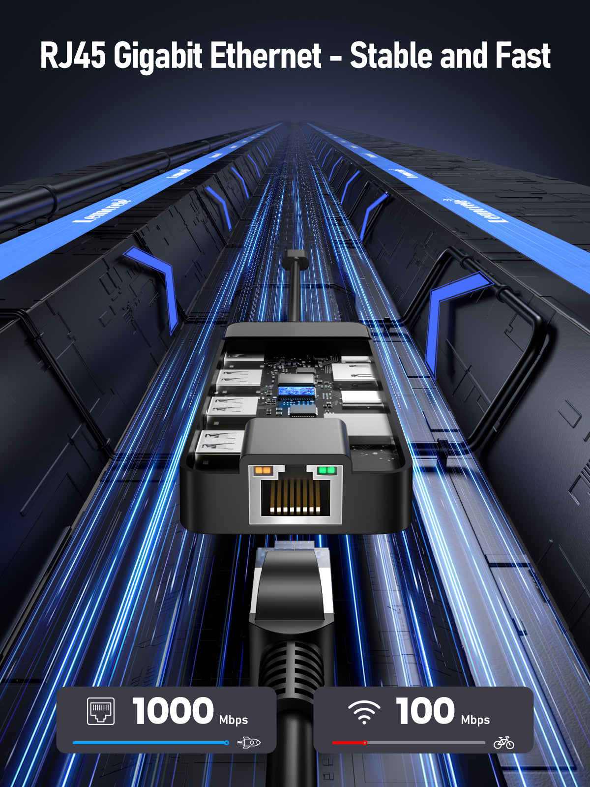 Lemorele TC93 9-w-1 ładowarka do laptopa i stacja dokująca