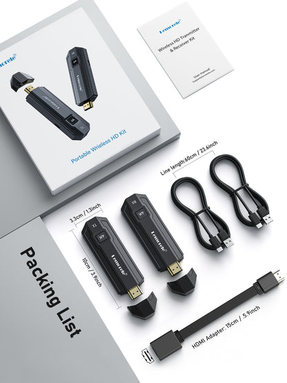 Lemorele P50L  4K 30HZ  HDMI Wireless Transmitter and Receiver,5G HDMI Funkübertragung Supports 8 TXS to 1 RX,HDMI Funk zum Streamen von Video und Audio vom...
