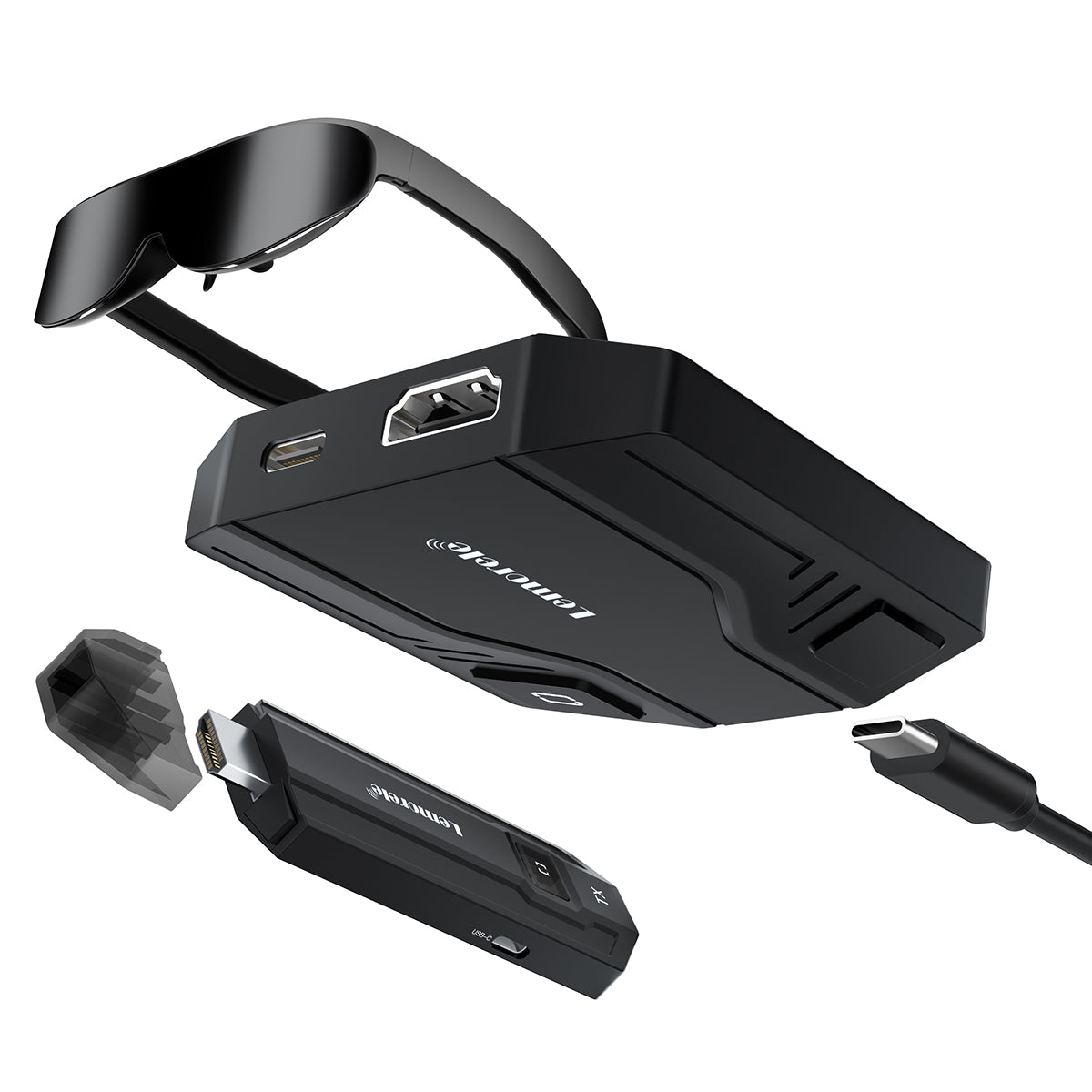 Lemorele P30 Wireless HDMI to USB-C Adapter AR glasses (like Nreal Air and Rokid Air), gaming consoles (such as PS4, PS5, Xbox), and portable gaming systems (like Switch and Steam Deck)