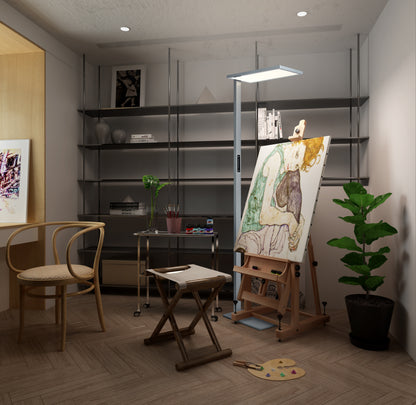 LED Floor Lamp 70W Gray Coating HFR-M0001-070-TC001  Size H2011×W280×L625mm