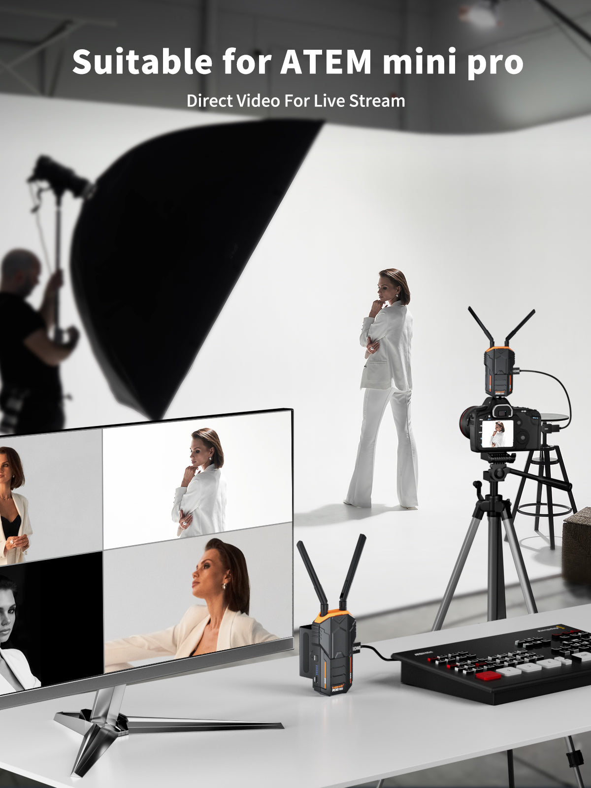 Lemorele R100Plus with 2 Lithium Batteries  200Meter WirelessVideoTransmission