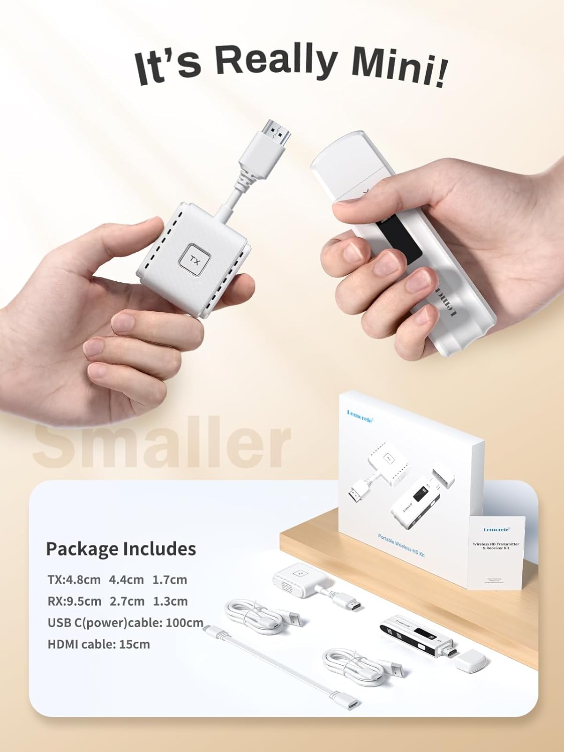 P200 HDMI TX + HDMI RX  HDMI Wireless Transmitter Receiver P200,50M HDMI Funkübertragung Supports 8 TXs to 1 RX,FHD HDMI Drahtlos übertragen HDMI Dongle für Streaming Datei Video from Laptop,PC to HDTV/Projektor