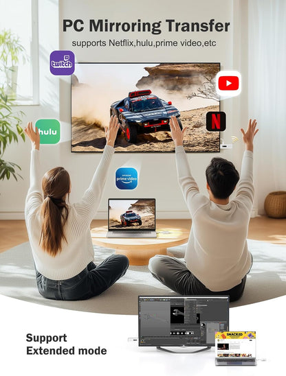 P200 HDMI TX + HDMI RX  HDMI Wireless Transmitter Receiver P200,50M HDMI Funkübertragung Supports 8 TXs to 1 RX,FHD HDMI Drahtlos übertragen HDMI Dongle für Streaming Datei Video from Laptop,PC to HDTV/Projektor