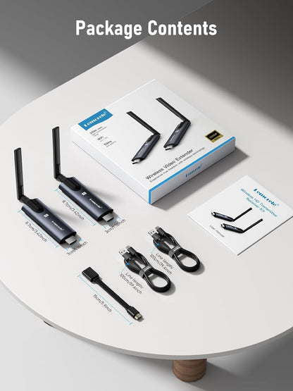 R1000 HDMI TX+HDMI RX Wireless HDMI Transmitter and Receiver, Lemorele 1080P HDMI Funkübertragung HDMI Funk Supports 1 Transmitter zu 4 Empfänger Max Streaming Video für Laptop, Camera, TV Box zu HDTV, Monitor,Projektor