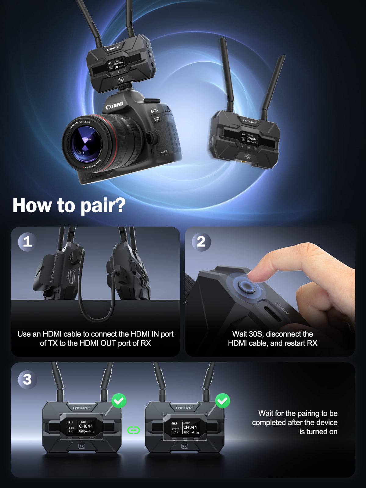 Lemorele R200 HDMI Wireless Extender